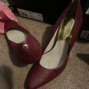 mk red authentic heels 6